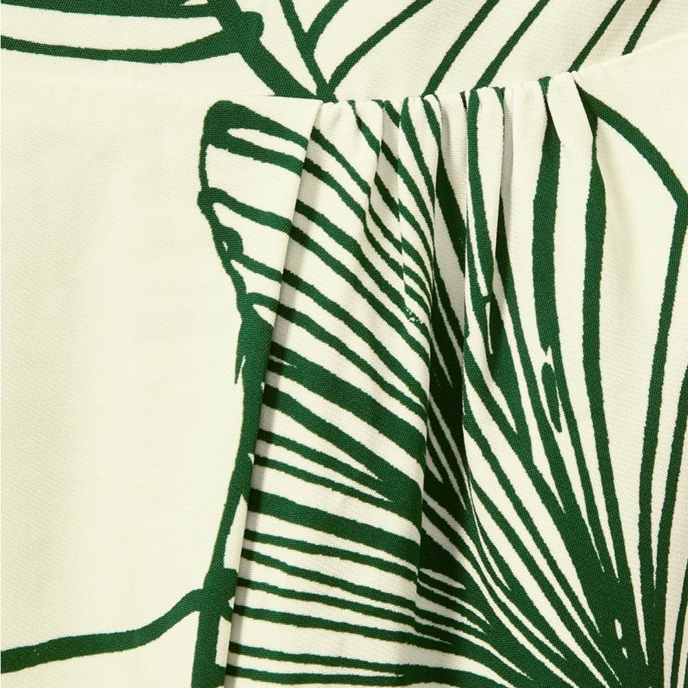 Reiss Lexi Shell halter dress -Elegant Green Leaf Print Maxi Dress. NWT - Picture 5 of 6